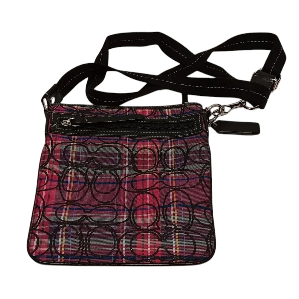 Coach Plaid Signature Crossbody Bag - Picture 7 of 8
